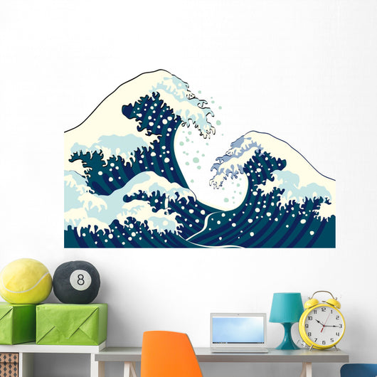 Japanese Hokusai Waves Wall Decal