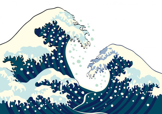 Japanese Hokusai Waves Wall Decal