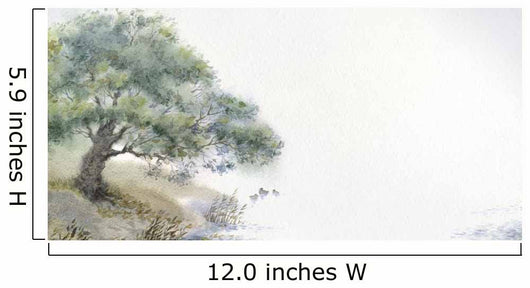 With Watercolors Tree above Wall Decal