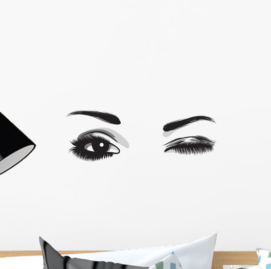Beautiful Blinking Eyes Wall Decal
