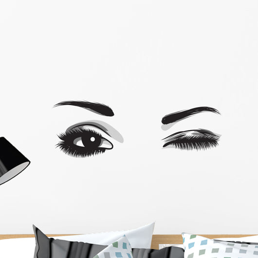 Beautiful Blinking Eyes Wall Decal