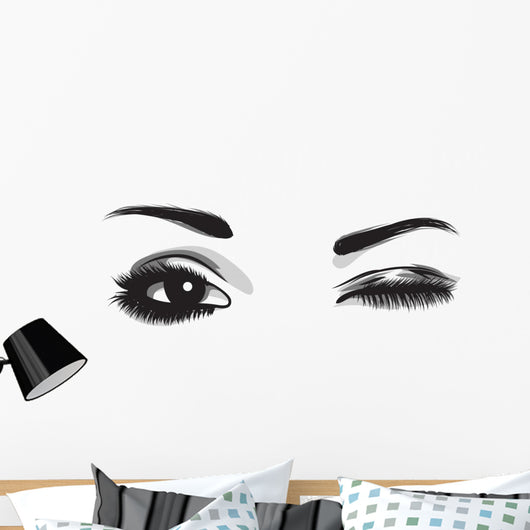 Beautiful Blinking Eyes Wall Decal