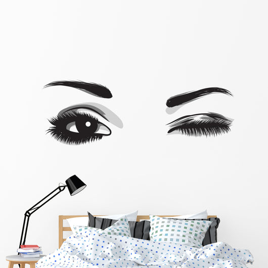 Beautiful Blinking Eyes Wall Decal