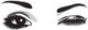 Beautiful Blinking Eyes Wall Decal