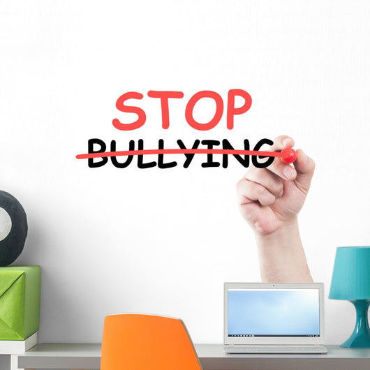 Stop Bullying Concept Text Wall Decal