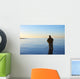 Angler Steht im Meer Wall Decal