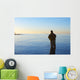 Angler Steht im Meer Wall Decal