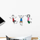 Merry Stick People Wall Decal