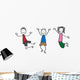 Merry Stick People Wall Decal