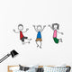 Merry Stick People Wall Decal