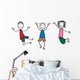 Merry Stick People Wall Decal