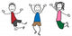 Merry Stick People Wall Decal