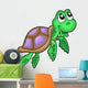 Little Sea Turtle Purple Wall Decal