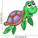 Little Sea Turtle Purple Wall Decal