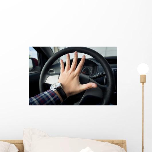 Closeup Shot Angry Driver Wall Decal