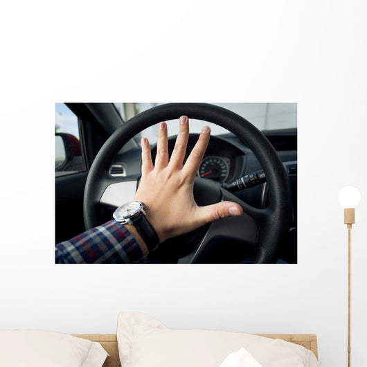 Closeup Shot Angry Driver Wall Decal