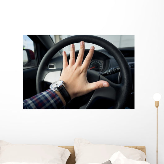 Closeup Shot Angry Driver Wall Decal