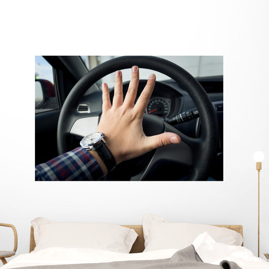 Closeup Shot Angry Driver Wall Decal