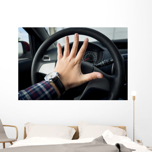 Closeup Shot Angry Driver Wall Decal