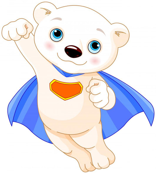 Super Polar Bear Wall Decal