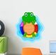 Green Turtle Cartoon Relaxing Wall Decal