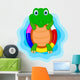 Green Turtle Cartoon Relaxing Wall Decal