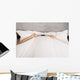 Man Hiding Bed under Wall Decal