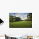 Green Grass Field City Wall Decal