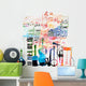 Colorful Music Instruments Design Wall Decal
