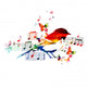 Colorful Music Design with Wall Decal Design 1