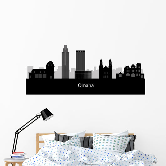 Omaha Skyline Linear Style Wall Decal