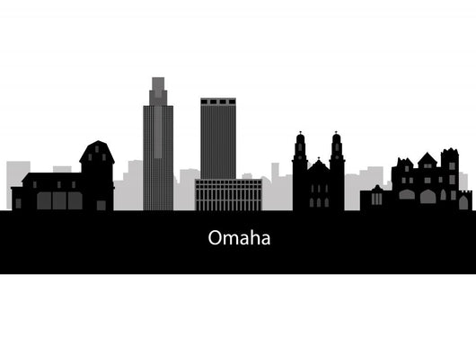Omaha Skyline Linear Style Wall Decal