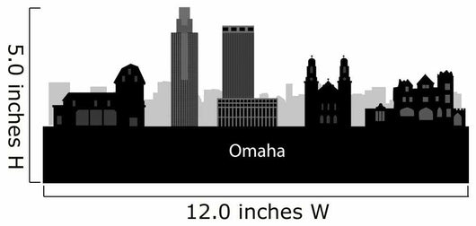 Omaha Skyline Linear Style Wall Decal