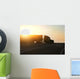 Truck Goes Highway Sunset Wall Decal