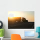 Truck Goes Highway Sunset Wall Decal