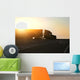 Truck Goes Highway Sunset Wall Decal