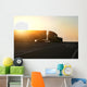 Truck Goes Highway Sunset Wall Decal