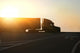 Truck Goes Highway Sunset Wall Decal