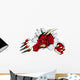 Ripping Red Dragon Wall Decal