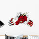 Ripping Red Dragon Wall Decal