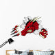 Ripping Red Dragon Wall Decal