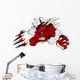 Ripping Red Dragon Wall Decal