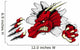 Ripping Red Dragon Wall Decal