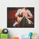 Young Woman Sitting Movie Wall Decal