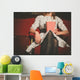 Young Woman Sitting Movie Wall Decal