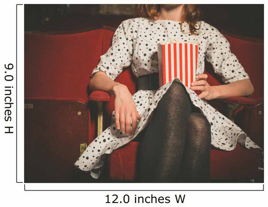 Young Woman Sitting Movie Wall Decal