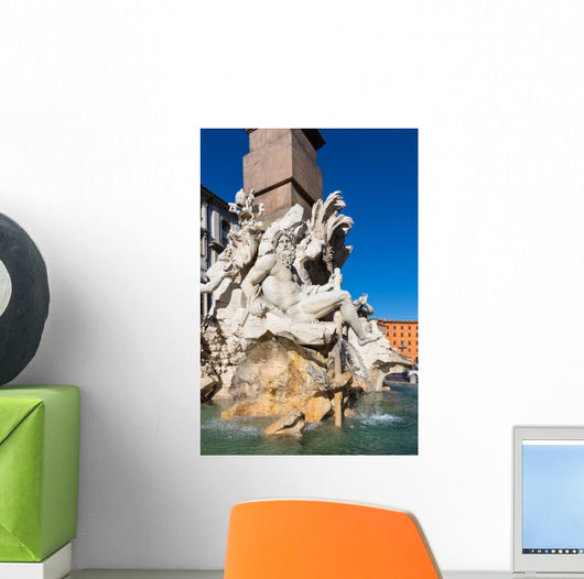 Ganges Fountain Four Rivers Wall Decal