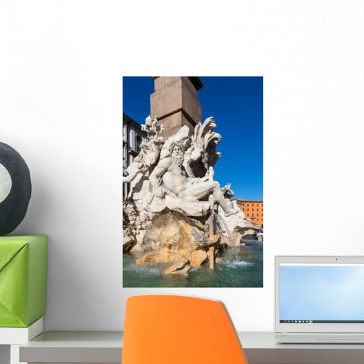 Ganges Fountain Four Rivers Wall Decal