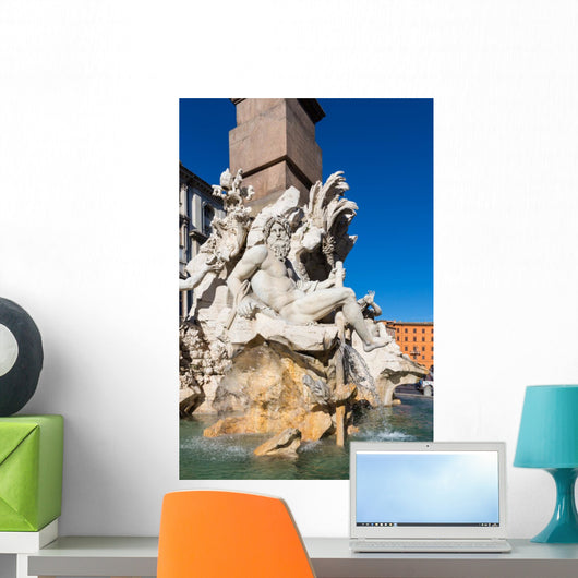 Ganges Fountain Four Rivers Wall Decal