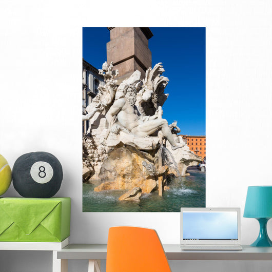 Ganges Fountain Four Rivers Wall Decal